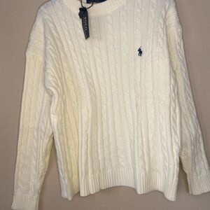 Ralph Lauren Cream Cable Knit Sweater